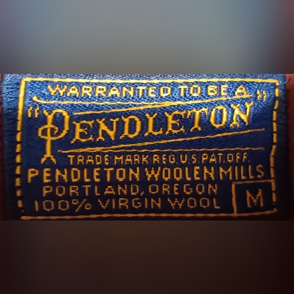 VTG Pendleton Men's Medium Red Black Green 100% Wool Plaid Jacket Blazer Vintage - Picture 5 of 5